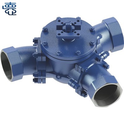 שסתום כדור טי עם הברגה 135 מעלות